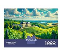 Adults Puzzles 1000 Piece Jigsaws French Vineyard Landscape Adult Jigsaw Brain Teaser Game But Fun And Humorous for Is Ideal As A Gift 38x26cm/1000pcs