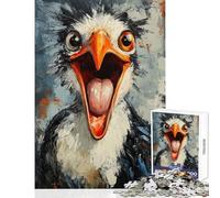 Adults Puzzles 1000 Piece Jigsaws Funny Eagle Painting Practical Game Staycation Kill Time Anti-Stress Toys Artists' Collection, Fine Arts (38X26cm)