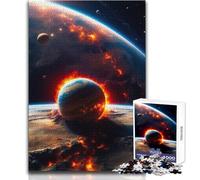 Adults Puzzles 1000 Piece Jigsaws Galactic Clash Peaceful Relaxing Leisure Pursuit Ideal Accurate Cut Play Craft Toy Size 38x26cm
