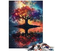 Adults Puzzles 1000 Piece Jigsaws Galactic Tree Reflection Jigsaws for Adults Puzzle Hand Speed Race Every Piece Is Unique Learning Educational Toys (75x50cm/1000pcs)