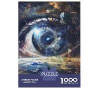Adults Puzzles 1000 Piece Jigsaws Galactic Vision Cosmic Eye Artwork Jigsaw for Adults Family Games Pattern Assembly Difficult And Challenge 52x38cm/1000pcs