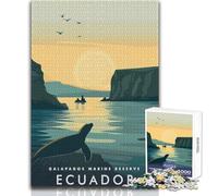 Adults Puzzles 1000 Piece Jigsaws Galapagos Marine Reserve Ecuador Toys Educational Games Difficult Hard Gift Birthday Size 38x52cm