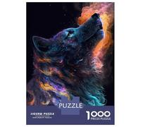 Adults Puzzles 1000 Piece Jigsaws Galaxy Wolf Animal Puzzle for Adults Toy Wall Decor Presents for Women Unique Gifts for Birthday And Christmas 52x38cm/1000pcs