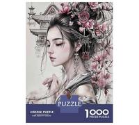 Adults Puzzles 1000 Piece Jigsaws Geisha Japanese Puzzle for Adults Fun Games Staycation Kill Time Parent-child Interaction 38x26cm/1000pcs