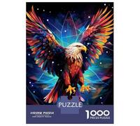 Adults Puzzles 1000 Piece Jigsaws Geometric Eagle Puzzle for Adults Toy Wall Decor Presents for Women Unique Gifts for Birthday And Christmas 38x26cm/1000pcs