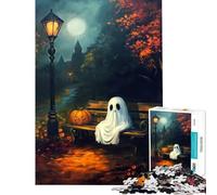 Adults Puzzles 1000 Piece Jigsaws Ghost Moonlit Rest Hands-on Game Toy Intellectual Game Gifts for Women Men Stress Reliever (Size 38x26cm)