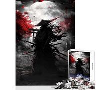 Adults Puzzles 1000 Piece Jigsaws Ghost Samurai Assassin Toy Wall Decor Gift For Birthdays Educational Game with Fully Interlocking Randomly Shaped Pieces Size 50x75cm