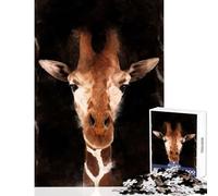 Adults Puzzles 1000 Piece Jigsaws Giraffe Head Jigsaws for Adults Puzzle Hand Speed Race Every Piece Is Unique - Learning Educational Toys (38x26cm)
