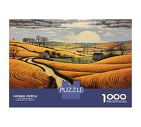 Adults Puzzles 1000 Piece Jigsaws Golden Fields A Serene Countryside Scene Adult Jigsaw Brain Teaser Game But Fun And Humorous for Is Ideal As A Gift 70x50cm/1000pcs