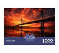 Adults Puzzles 1000 Piece Jigsaws Golden Gate Bridge Sunset-1 Jigsaws for Adults Toy Wall Decor Difficult Challenge Difficult And Challenge 52x38cm/1000pcs