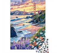 Adults Puzzles 1000 Piece Jigsaws Golden Gate Bridge Sunset-20 Jigsaw for Adults Family Games Pattern Assembly Difficult And Challenge 38x26cm/1000pcs