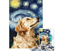Adults Puzzles 1000 Piece Jigsaws Golden Gaze Under Starry Skies Jigsaw Puzzles 1000 Practical Game Great Gifts And Toys Staycation Kill Time (Size 38x26cm)