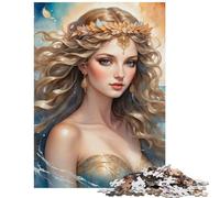 Adults Puzzles 1000 Piece Jigsaws Golden Goddess Portrait for Birthday, Chrismas Enhance Memory Family Game Suitable for Ages 14 And Up (50x75cm)