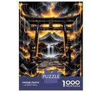 Adults Puzzles 1000 Piece Jigsaws Golden Kintsugi Torii Gate Puzzle for Adults Toy Wall Decor Presents for Women Unique Gifts for Birthday And Christmas 52x38cm/1000pcs