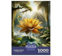 Adults Puzzles 1000 Piece Jigsaws Golden Lotus in Amazon Rainforest Adult Jigsaw Puzzle Brain Teaser Game Stress Reliever for Is Ideal As A Gift 70x50cm/1000pcs