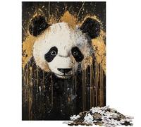 Adults Puzzles 1000 Piece Jigsaws Golden Panda Artwork Impossible Game Presents for Women Home Decoration Toys Birthday And Unique Gifts Size 75x50cm