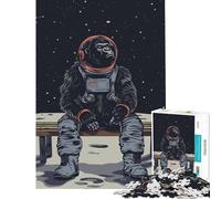 Adults Puzzles 1000 Piece Jigsaws Gorilla Lost with Thoughts Hands-on Game Toy Intellectual Game Gifts for Women Men Stress Reliever (Size 38x52cm)