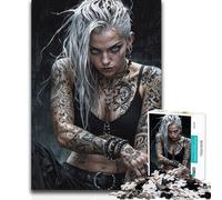 Adults Puzzles 1000 Piece Jigsaws Gothic Punk Mistress Educational Family Game Analysis And Logic Anti-Stress Toys 38x52cm(1000pcs)