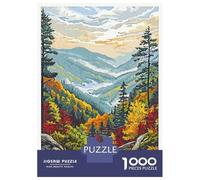Adults Puzzles 1000 Piece Jigsaws Great Smoky Mountains Art Puzzle for Adults Relax Games Presents for Women for Is Ideal As A Gift 38x26cm/1000pcs