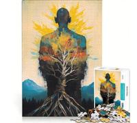 Adults Puzzles 1000 Piece Jigsaws Grounded Like A Tree Zen, Educational Games, Challenging To Complete, Unique Birthday And Gifts 50X75CM