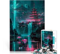 Adults Puzzles 1000 Piece Jigsaws Guarded Shrine DIY Toys 26x38cm Fun at Home Activities, Birthday Present,Travel Gifts, for and Age 14 Years Up