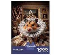 Adults Puzzles 1000 Piece Jigsaws Hamster Queen Portrait Adult Jigsaw Puzzle Brain Teaser Game Stress Reliever for Is Ideal As A Gift 70x50cm/1000pcs