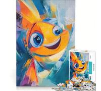 Adults Puzzles 1000 Piece Jigsaws Happy Funny Fish, Educational Games, Challenging To Complete, Unique Birthday And Gifts 38X26CM