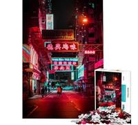 Adults Puzzles 1000 Piece Jigsaws Hong Kong Jigsaw Brain Teaser Game For Family Fun Unique Gifts for Birthday And Christmas (Size 38x26cm)