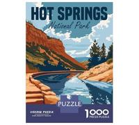 Adults Puzzles 1000 Piece Jigsaws Hot Springs National Park Adult Jigsaw Puzzle Brain Teaser Game Stress Reliever for Is Ideal As A Gift 38x26cm/1000pcs
