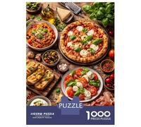 Adults Puzzles 1000 Piece Jigsaws Italian Feast Spread Adult Jigsaw Puzzle Relax Games Precision Cutting Difficult And Challenge 52x38cm/1000pcs