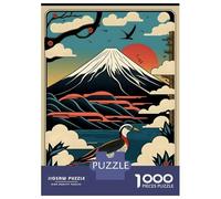 Adults Puzzles 1000 Piece Jigsaws Japanese Bird Retro Art Puzzle for Adults Toy Wall Decor Presents for Women Unique Gifts for Birthday And Christmas 70x50cm/1000pcs
