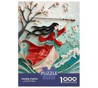 Adults Puzzles 1000 Piece Jigsaws Japanese Cherry Blossom Art Puzzle for Adults Relax Games Presents for Women for Is Ideal As A Gift 70x50cm/1000pcs