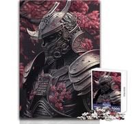 Adults Puzzles 1000 Piece Jigsaws Japanese Sakura Samurai Tough Challenge Gifts Ideas for 14+ Puzzle Game Offered (size 38x26cm)