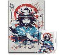 Adults Puzzles 1000 Piece Jigsaws Japanese Samurai Sakura Tough Challenge Gifts Ideas for 14+ Puzzle Game Offered (size 50x75cm)