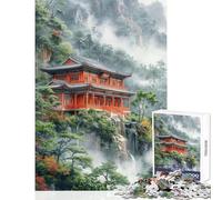Adults Puzzles 1000 Piece Jigsaws Japanese Temple Japan Practical Game Staycation Kill Time Anti-Stress Toys Artists' Collection, Fine Arts (50X75cm)