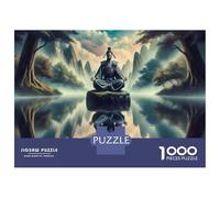 Adults Puzzles 1000 Piece Jigsaws Japanese Warrior Meditation Puzzle for Adults Relaxing Games Enhance Memory Unique Gifts for Birthday And Christmas 52x38cm/1000pcs