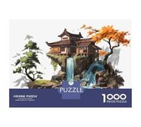 Adults Puzzles 1000 Piece Jigsaws Japanese Waterfall Landscape Jigsaws for Adults Toy Wall Decor Difficult Challenge Difficult And Challenge 70x50cm/1000pcs