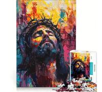Adults Puzzles 1000 Piece Jigsaws Jesus Christ Painting Toy Wall Decor Perfect Decoration Unique Birthday And Gifts 38x26cm