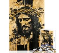 Adults Puzzles 1000 Piece Jigsaws Jesus Christ Portrait Hands-on Game Home Decoration Educational Toy Birthday And Unique Gifts (38x26cm)