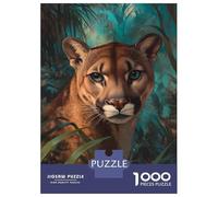 Adults Puzzles 1000 Piece Jigsaws Jungle Panther's Gaze Jigsaw for Adults Brain Teaser Game But Fun And Humorous Difficult And Challenge 38x26cm/1000pcs
