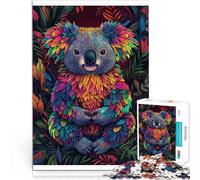 Adults Puzzles 1000 Piece Jigsaws Koala in colorful art Decompressing Intellectual Educational Toy 26x38cm Suitable for couples for Age 14 Years Up