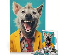 Adults Puzzles 1000 Piece Jigsaws Laughing Hyena Toy Wall Decor Perfect Decoration Unique Birthday And Gifts 38x26cm