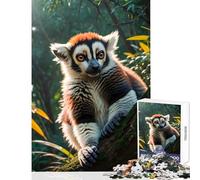 Adults Puzzles 1000 Piece Jigsaws Lemur Primates Anti-Stress Toys Great Gift Brain Teaser Game Decompressing Intellectual Size 38x52cm