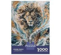 Adults Puzzles 1000 Piece Jigsaws Lion Art Print - Animal Wall Decor Puzzle for Adults Relax Games Presents for Women for Is Ideal As A Gift 70x50cm/1000pcs