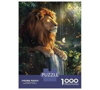 Adults Puzzles 1000 Piece Jigsaws Lion Waterfall Fantasy Art Print Puzzle for Adults Relax Games Presents for Women for Is Ideal As A Gift 70x50cm/1000pcs
