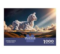 Adults Puzzles 1000 Piece Jigsaws Llama Clouds in The Sky Jigsaws for Adults Toy Wall Decor Difficult Challenge Difficult And Challenge 38x26cm/1000pcs