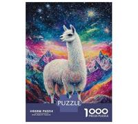 Adults Puzzles 1000 Piece Jigsaws Llama in Cosmos-1 Puzzle for Adults Relaxing Games Enhance Memory Unique Gifts for Birthday And Christmas 52x38cm/1000pcs