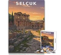 Adults Puzzles 1000 Piece Jigsaws Marble Shadows of An Ancient City But Fun And Humorous Educational Game Gift Birthday (size 38x26cm)