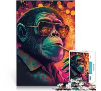 Adults Puzzles 1000 Piece Jigsaws Marijuana monkey Stress Reliever Difficult Challenge Wishlist with Santa Claus 26x38cm