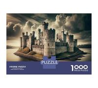 Adults Puzzles 1000 Piece Jigsaws Medieval Castle Island Puzzle for Adults Toy Wall Decor Presents for Women Unique Gifts for Birthday And Christmas 52x38cm/1000pcs